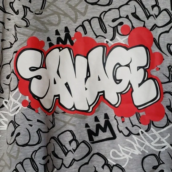 EUC- RARE OG Legend 'Savage' Sleeveless Hoodie - Picture 2 of 4